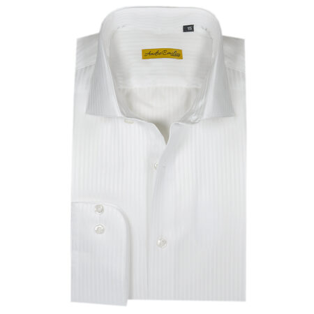 White Lining Texture Formal Shirt