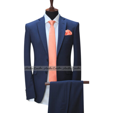 Stylish 2 Piece Navy Blue Suit for Men