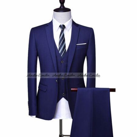 Top Notch Ocean Blue Men Suit with Waistcoat