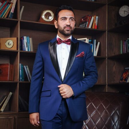 Navy Blue Tuxedo By Andre Emilio