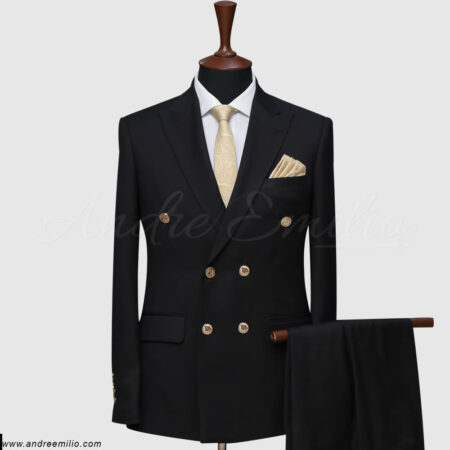 Black Double Breast Suit