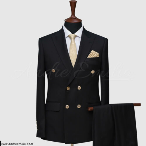 Black Double Breast Suit
