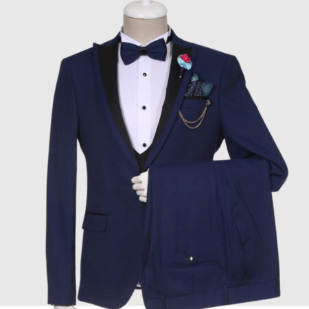 Dark Blue Tuxedo Wedding Suit