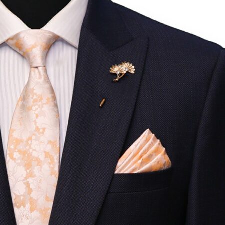Midnight Navy Blue Suit Lapel