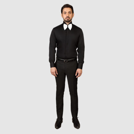 Double Breast White Suit Shirt