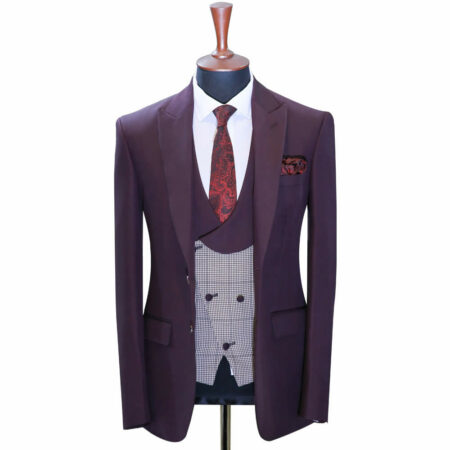 Men Dark Purple Suit