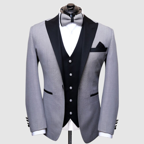 Mens Silver Tuxedo Suit
