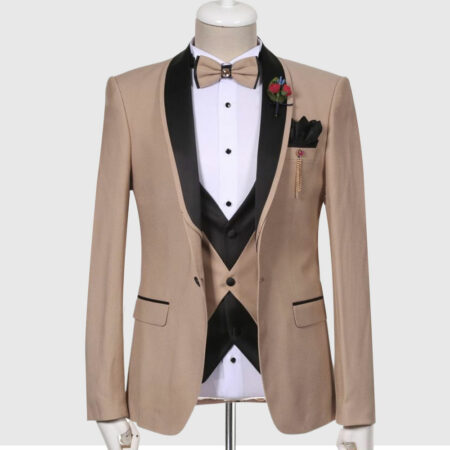 Light Camel Tuxedo Suit for Men