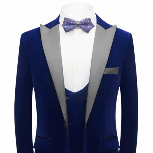 Blue Velvet Tuxedo Lapel
