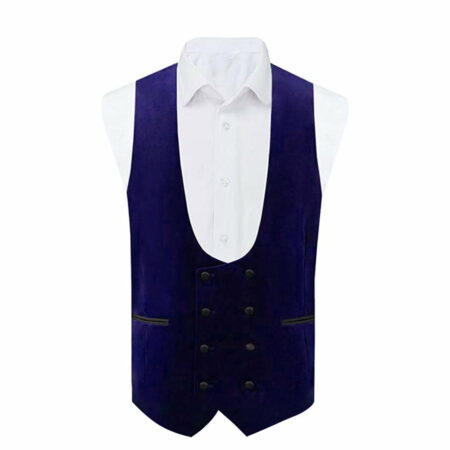 Blue Velvet Tuxedo Vest