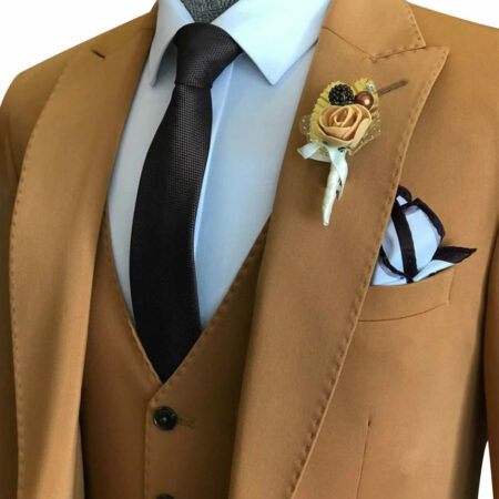 Reddish Orange Suit Lapel