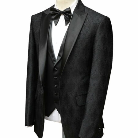 Textured Black Tuxedo Side View