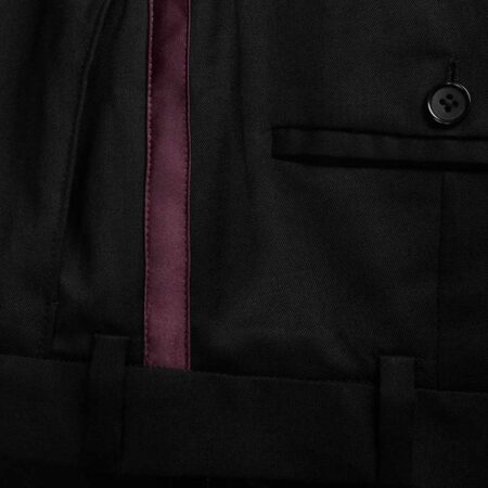 Black Pant On Maroon Side Strip