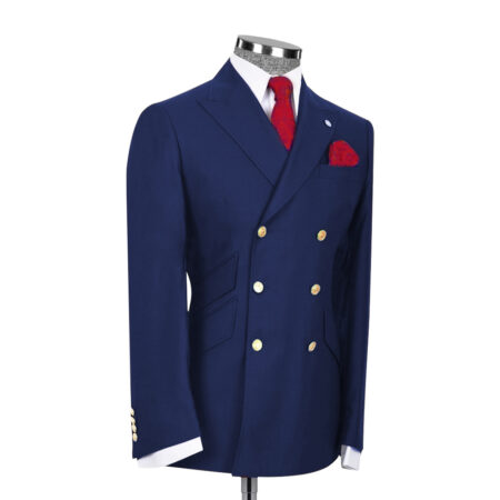 Custom Navy Double Breasted Suit