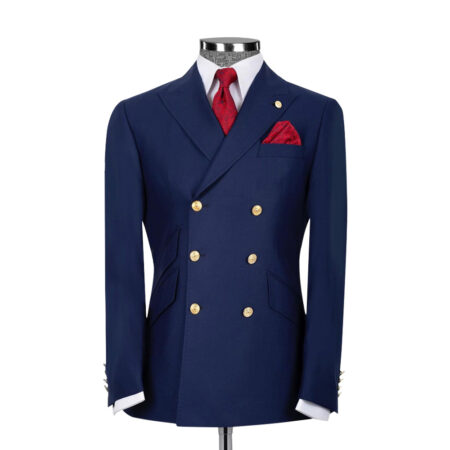 Dark Navy Blue Double Breasted Suit