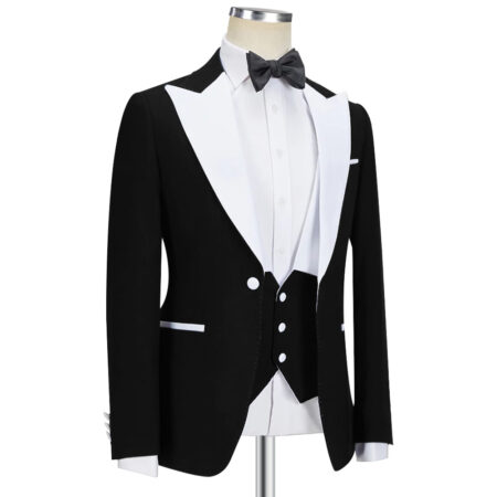 Black And White Weddiing Tuxedo For Men