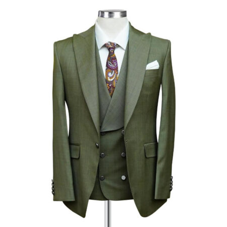 Textured Green 3 Piece Suit
